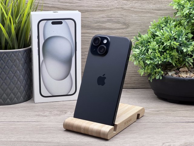 iPhone 15 Black 128GB 2 ÉV Garanciával 91%