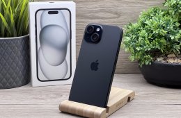 iPhone 15 Black 128GB 2 ÉV Garanciával 91%