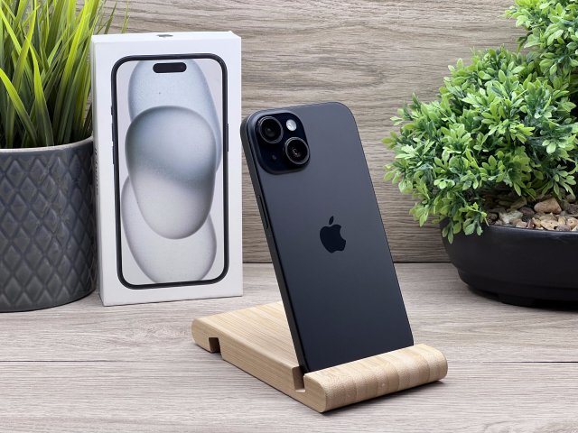 iPhone 15 Black 128GB 2 ÉV Garanciával 91%
