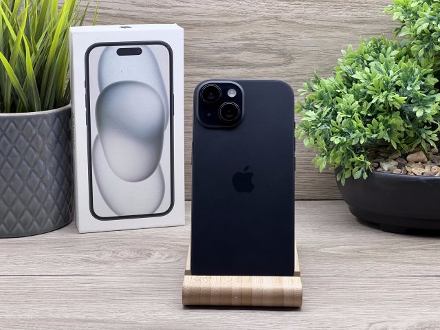 iPhone 15 Black 128GB 2 ÉV Garanciával 91%