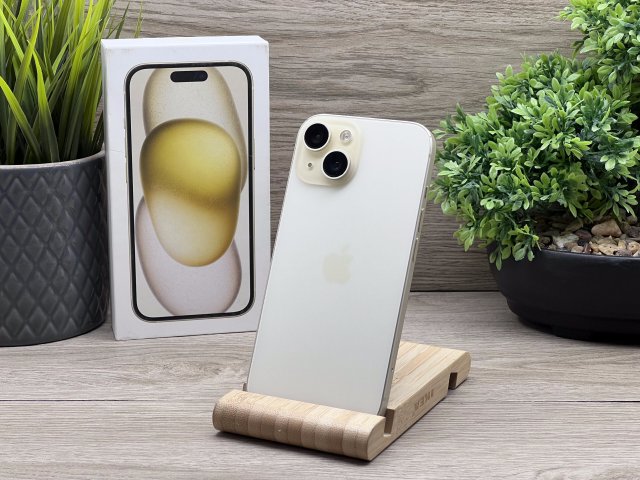 iPhone 15 Yellow 128GB 2 ÉV Garanciával 90%