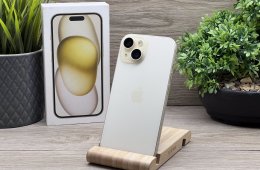iPhone 15 Yellow 128GB 2 ÉV Garanciával 90%