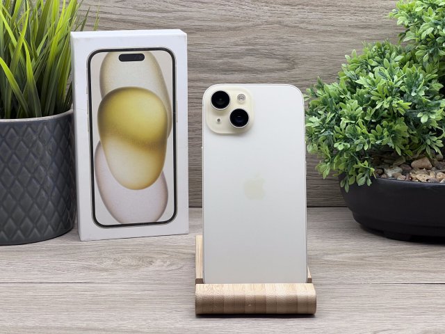 iPhone 15 Yellow 128GB 2 ÉV Garanciával 90%