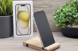 iPhone 15 Yellow 128GB 2 ÉV Garanciával 90%