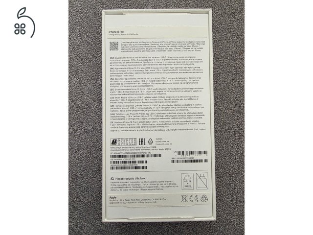 Apple iPhone 16 Pro  128Gb fehér 2025.01