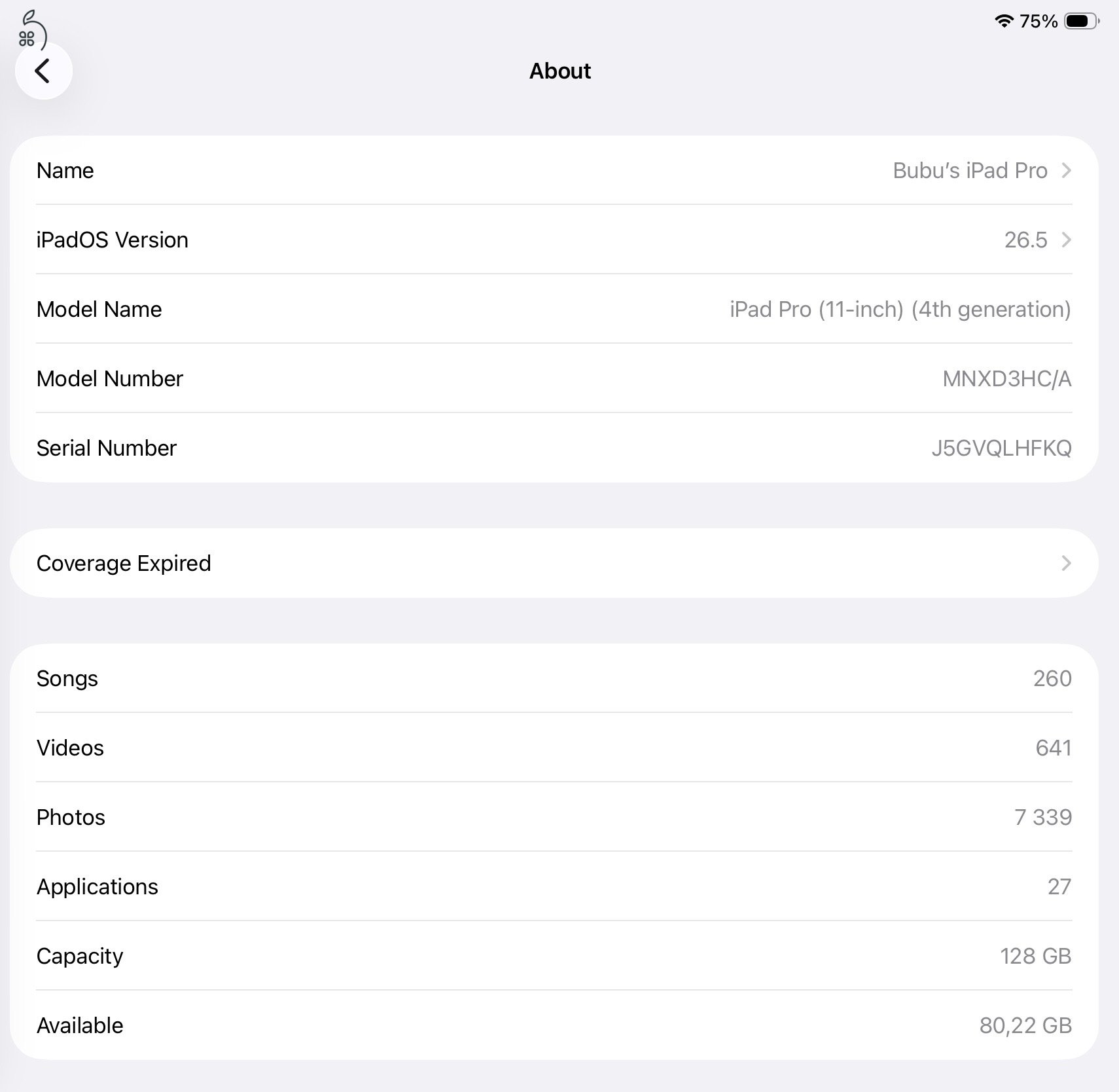 iPad Pro 11” (4. generáció, M2) 128 GB WiFi – Újszerű állapot, 91% akkumulátor + tok