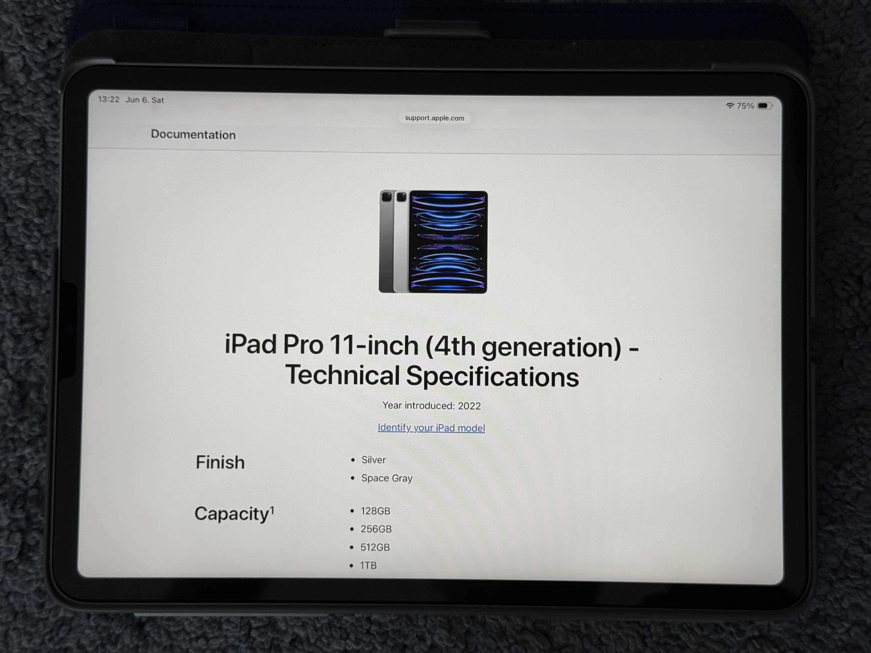 iPad Pro 11” (4. generáció, M2) 128 GB WiFi – Újszerű állapot, 91% akkumulátor + tok