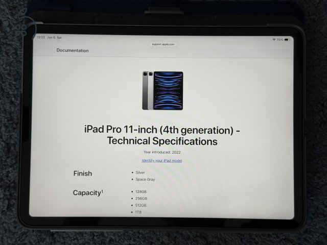 iPad Pro 11” (4. generáció, M2) 128 GB WiFi – Újszerű állapot, 91% akkumulátor + tok