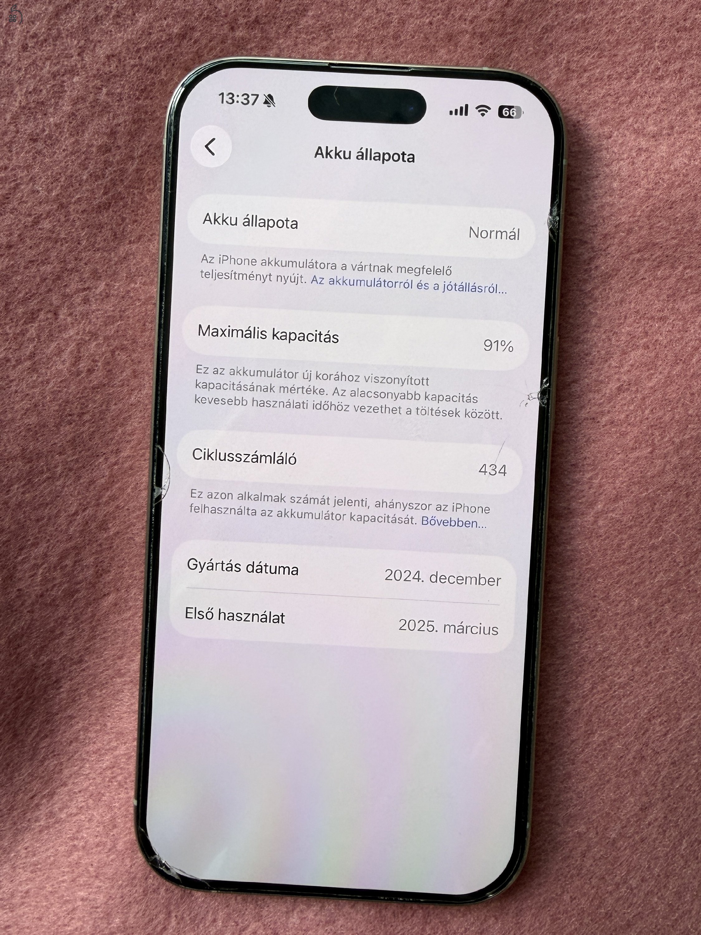 Iphone 16 Pro 256 GB kétéves jótállással 