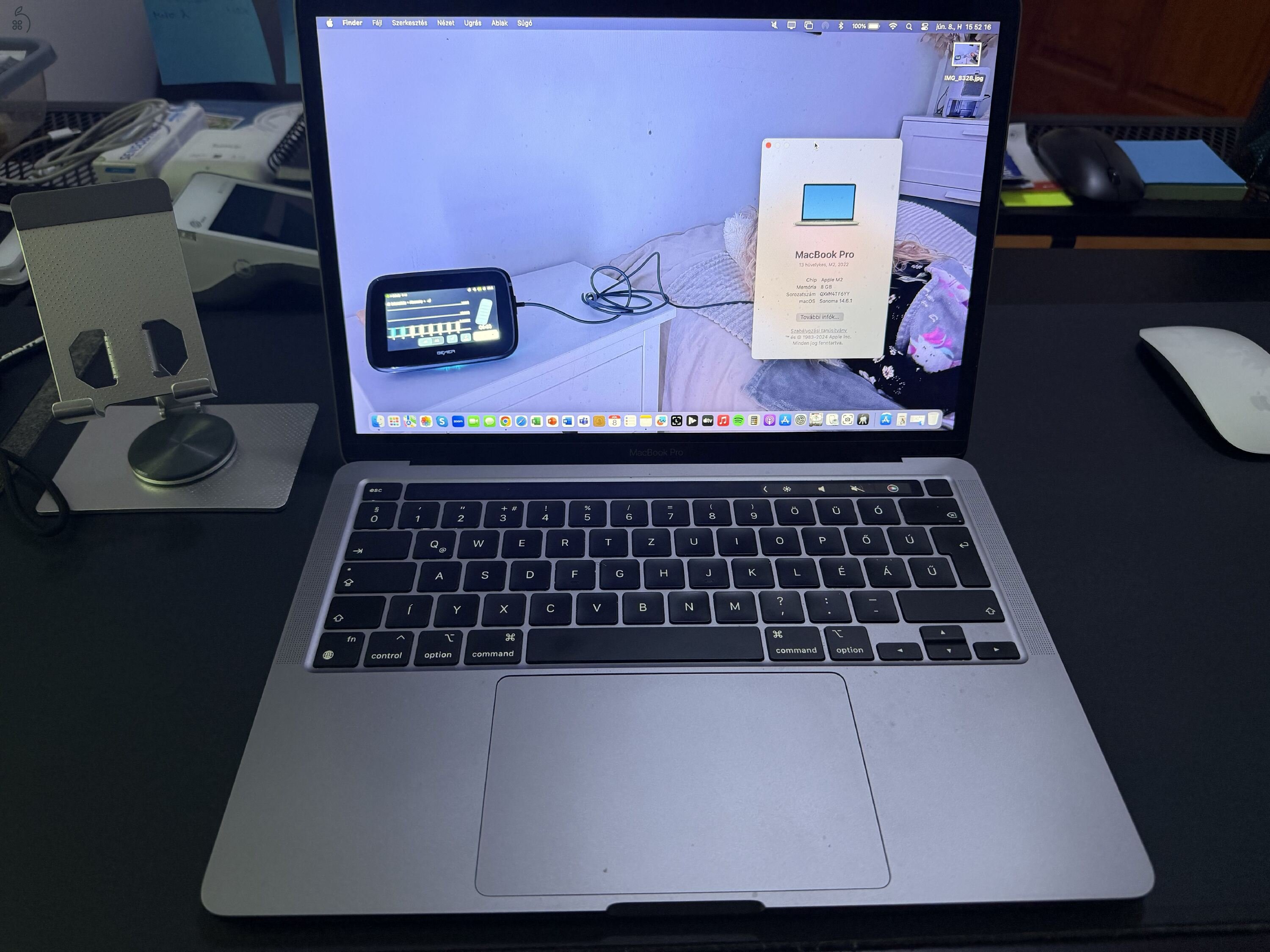 Apple MacBook Pro 13 M2 (2022) | 8GB RAM | 256GB SSD | Magyar | Szép állapot