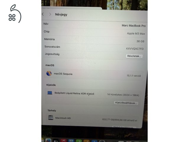 Macbook pro 2023 ritka konfig