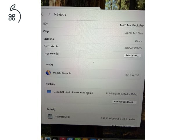 Macbook pro 2023 ritka konfig