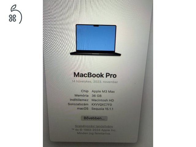 Macbook pro 2023 ritka konfig