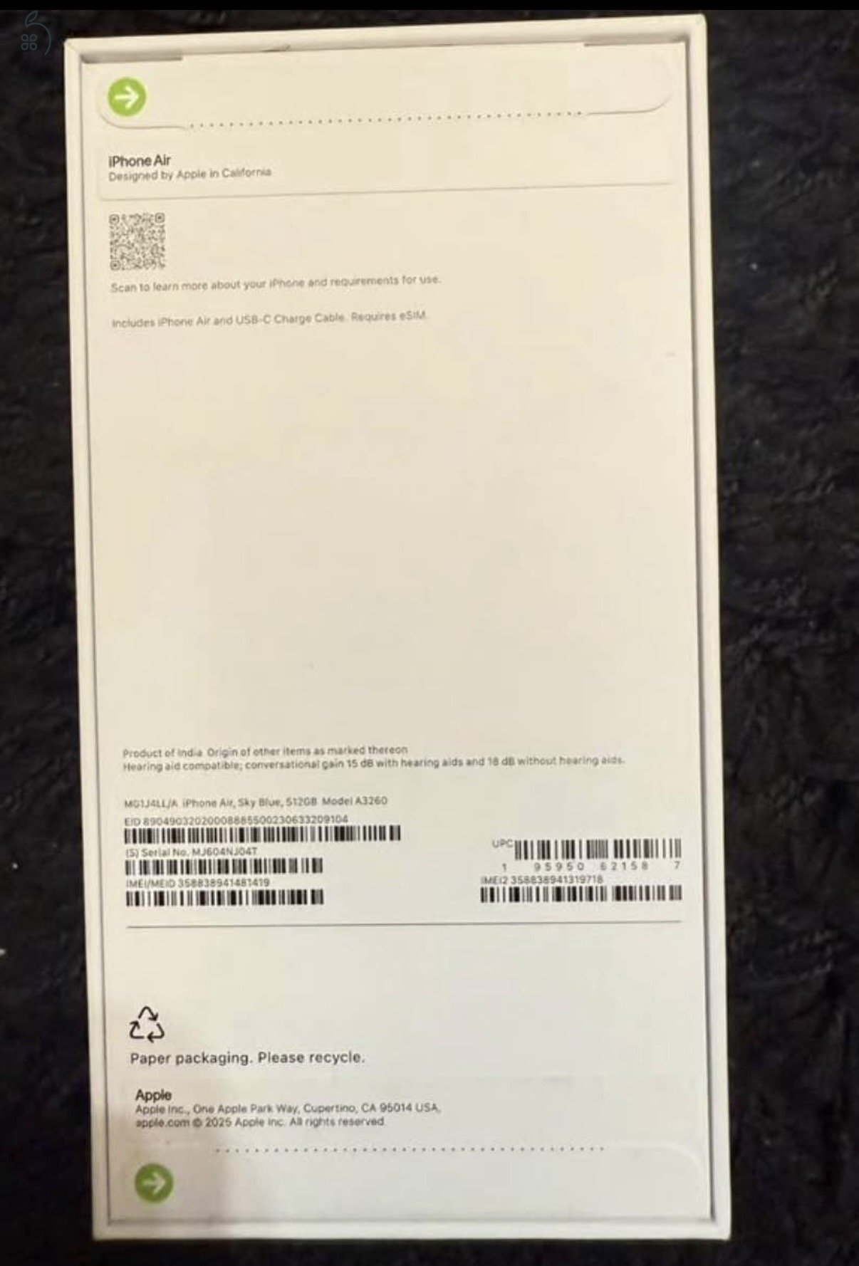 IPhone Air 512Gb