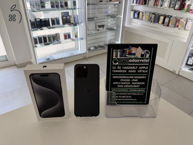 iPhone 15 Pro Max 256GB One Függő Újszerű/1 hónap gar./Akku 88%/