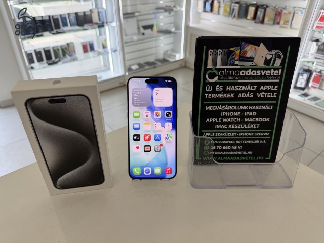 iPhone 15 Pro Max 256GB Független Hibátlan/1 hónap gar./Akku 86%/p4921