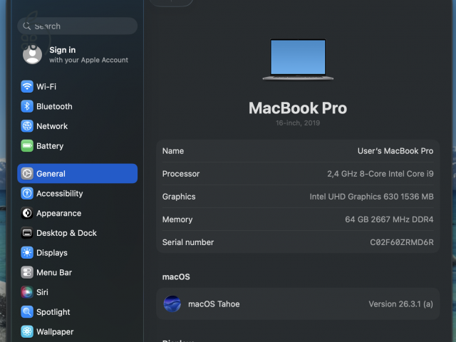 Macbook Pro 16