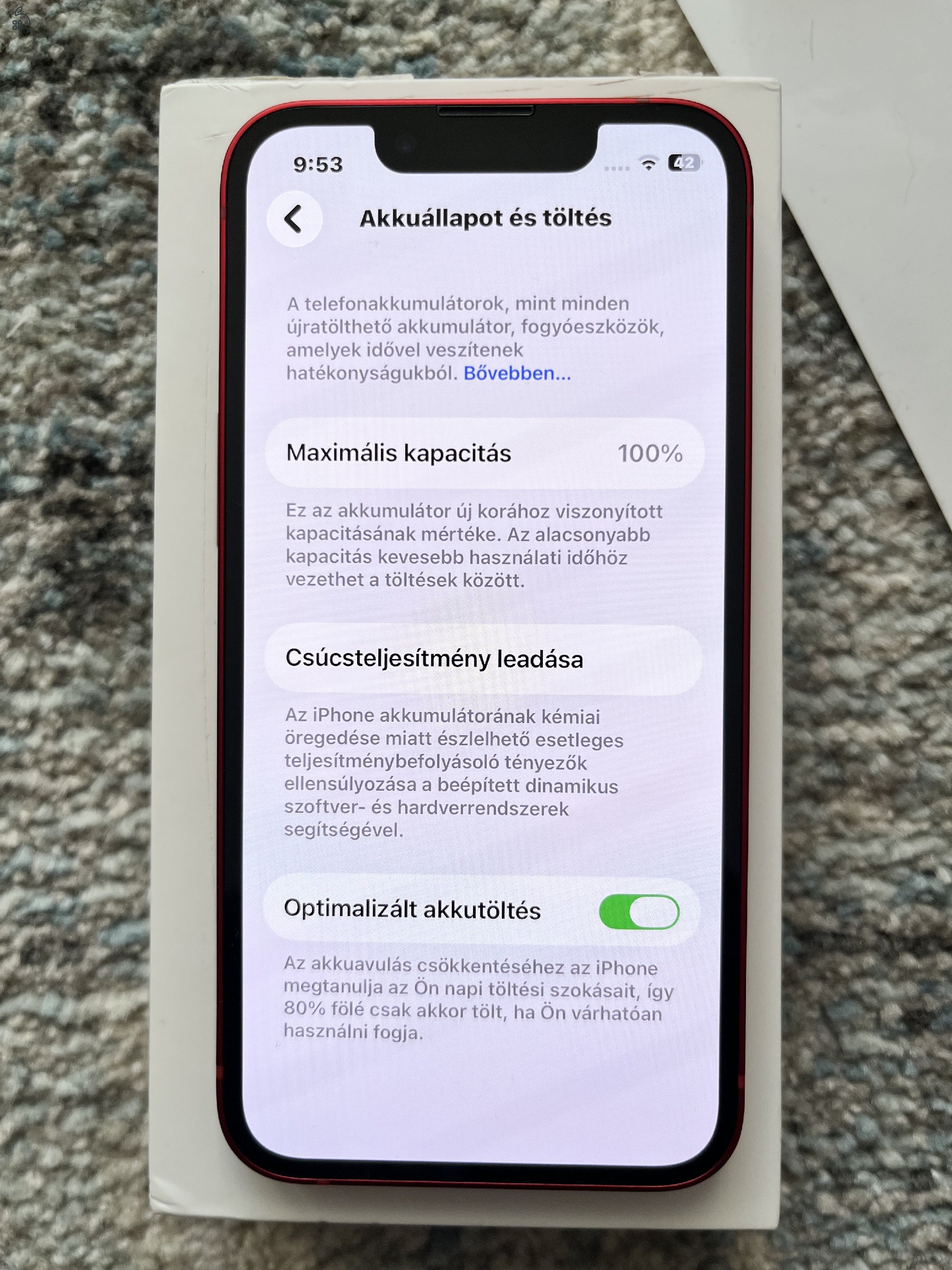 iPhone 13 Mini 256GB Biztosításban újra cserélt!