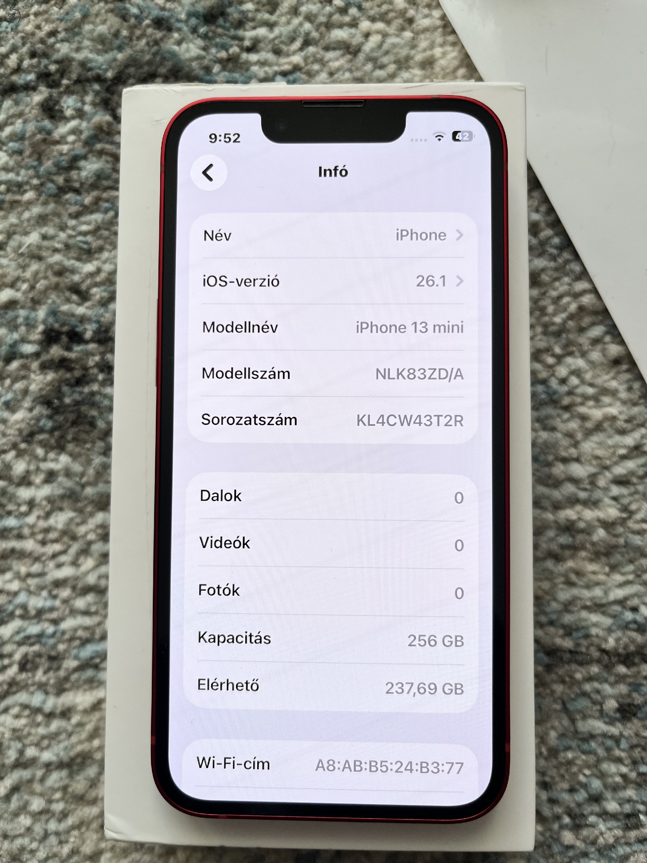 iPhone 13 Mini 256GB Biztosításban újra cserélt!