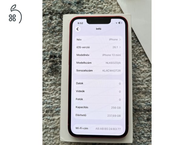 iPhone 13 Mini 256GB Biztosításban újra cserélt!