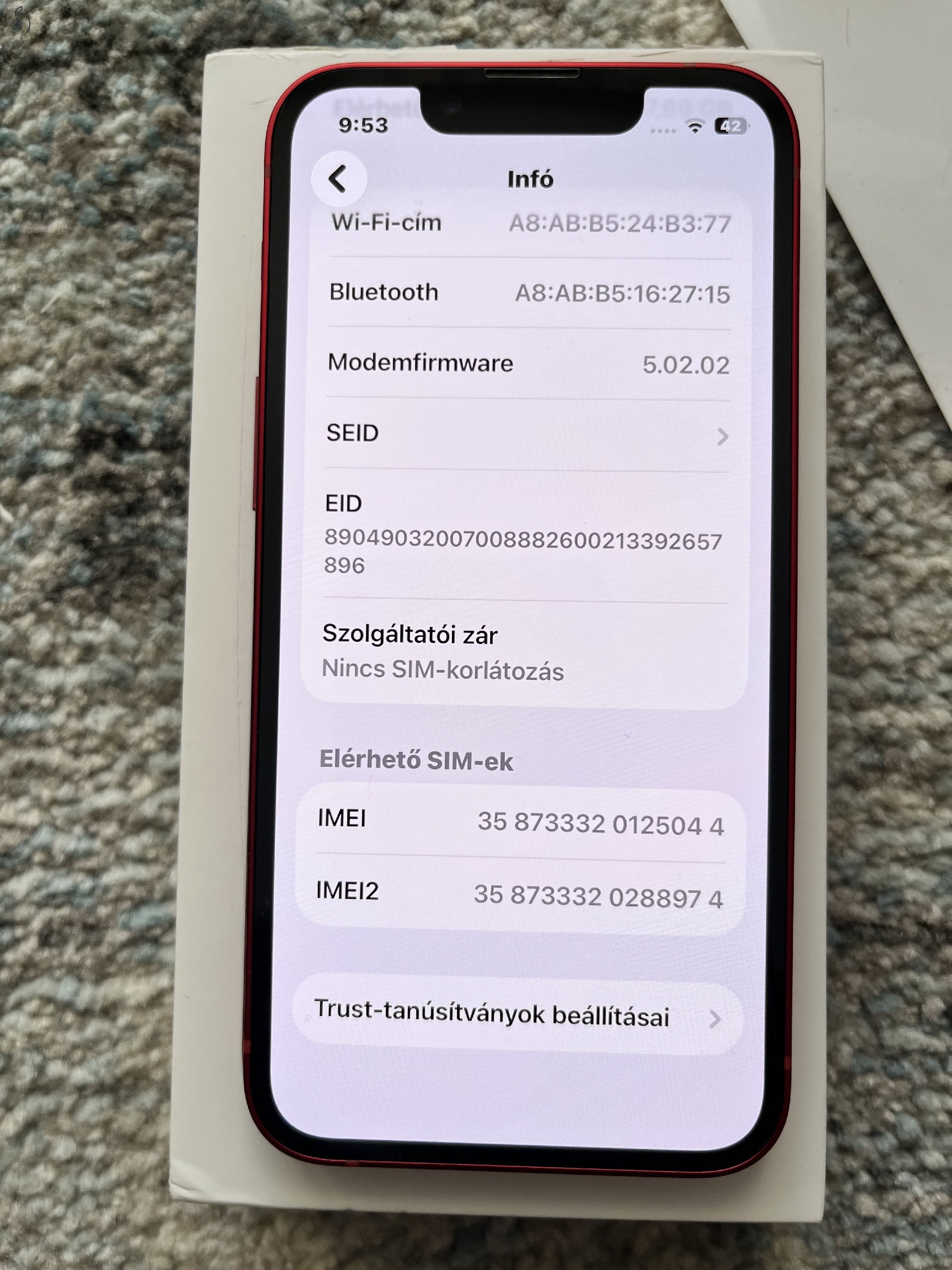 iPhone 13 Mini 256GB Biztosításban újra cserélt!