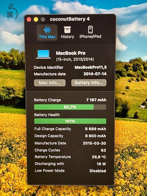 (Új akkumulátor!) MacBook Pro Retina 2014 i7 / 16GB RAM / 500GB SSD