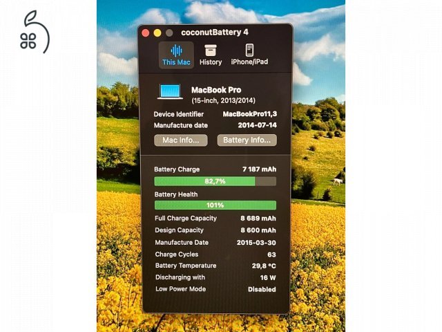 (Új akkumulátor!) MacBook Pro Retina 2014 i7 / 16GB RAM / 500GB SSD