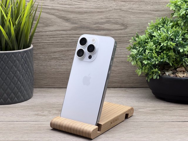 Hibátlan iPhone 16 Pro White Titanium 128GB 2 ÉV Garanciával 90%