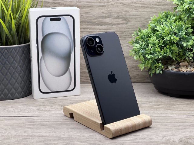 iPhone 15 Black 128GB 2 ÉV Garanciával 91%
