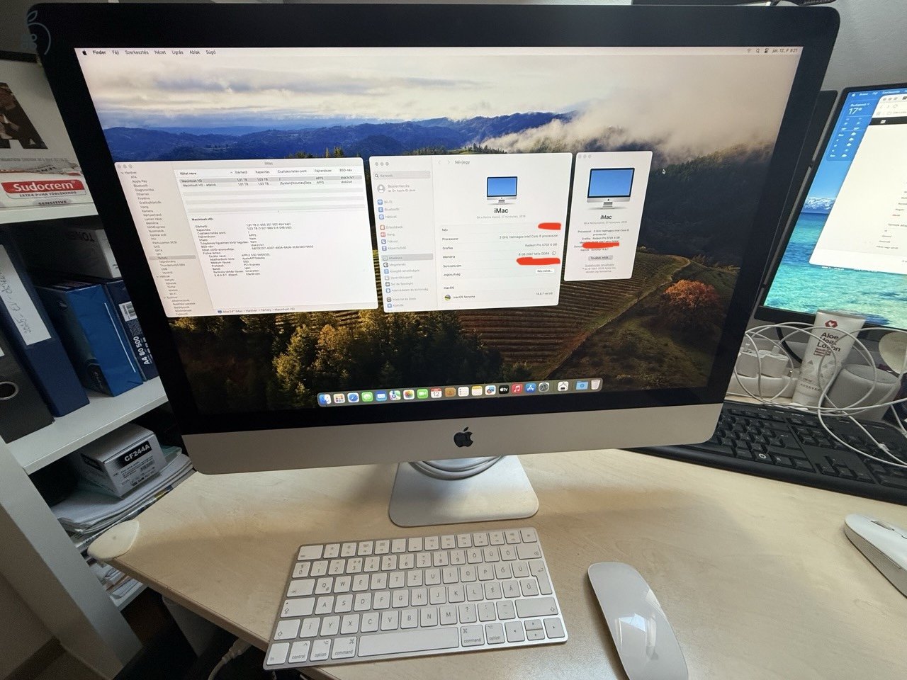 Apple iMac 27” Retina 5K 2019 – i5 / 8GB RAM / 1TB SSD / Radeon Pro 570X – hibátlan, újszerű állapot