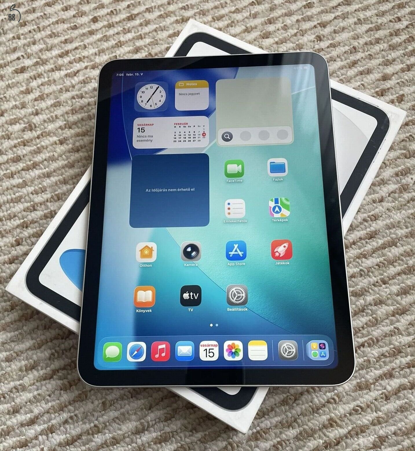 Ipad 10 - Új állapotú - Silver - 64 GB - karcmentes - AKKU 100% 