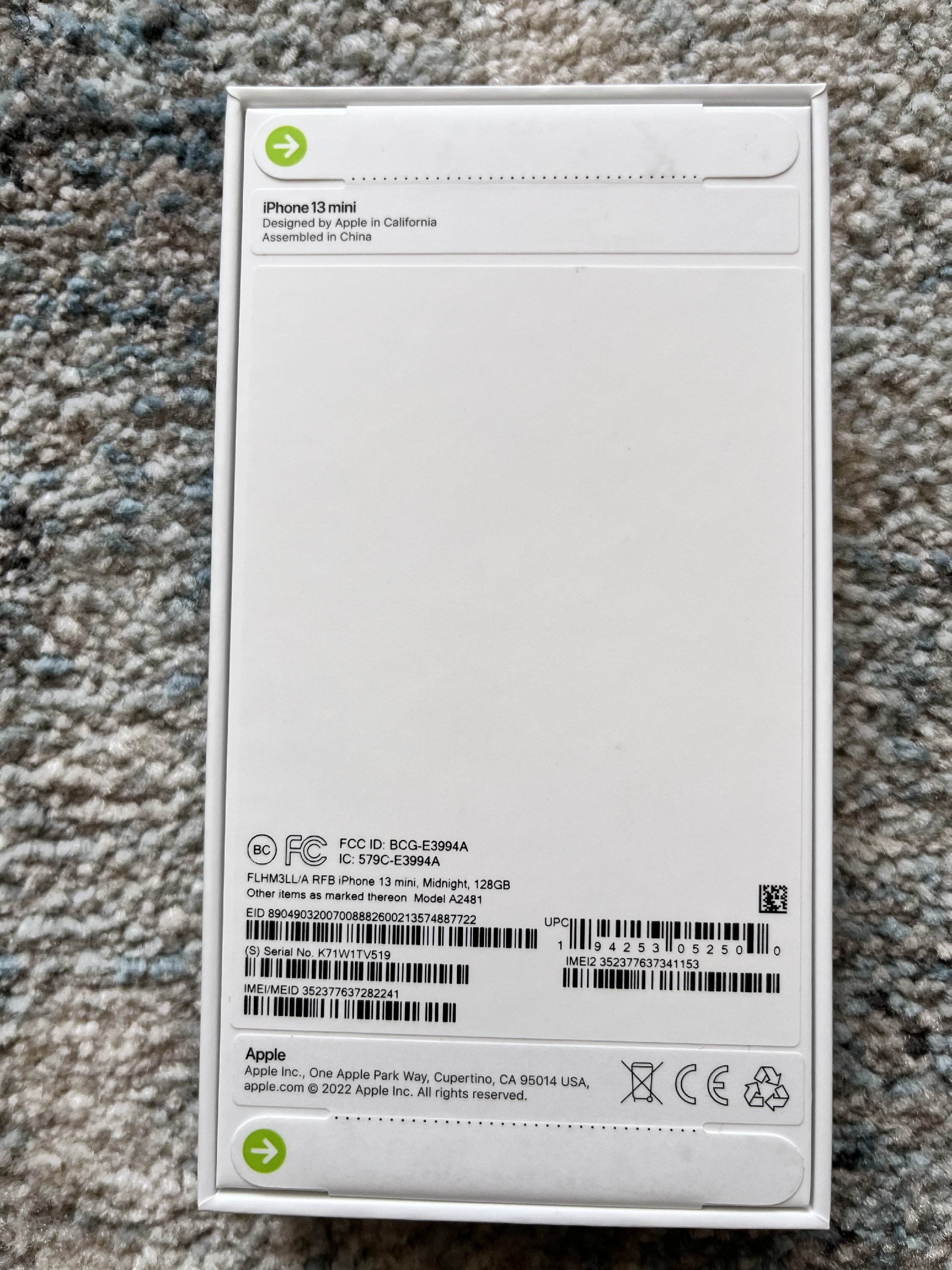 iPhone 13 Mini 128GB Új!