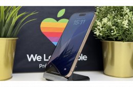 iPhone 16 Pro Max 256GB, Sivatagszínű Titán, Független, Számla, 2 Év Garancia, 92%