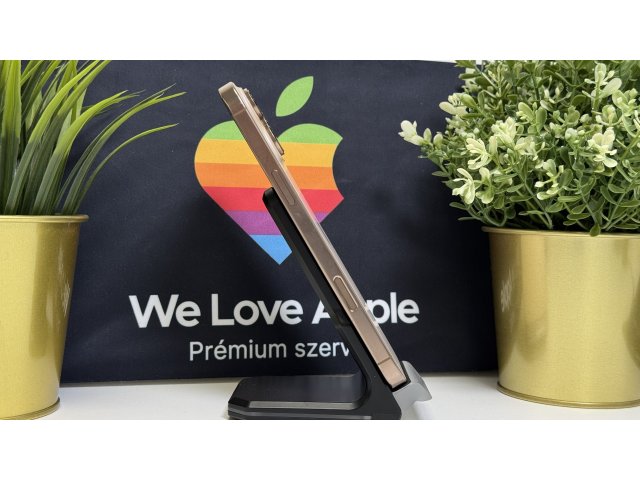 iPhone 16 Pro Max 256GB, Sivatagszínű Titán, Független, Számla, 2 Év Garancia, 92%