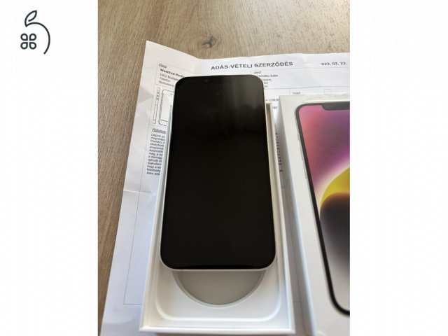 Iphone 14 kártyafüggetlen 128 gb fehér hibátlan