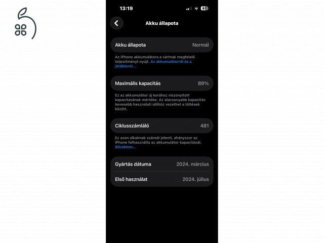 iPhone 15 Pro 256 GB - Blue Titanium - Megkímélt, sérülésmentes 