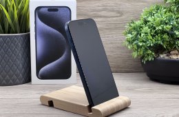 Hibátlan iPhone 15 Pro Blue Titanium E-SIM 256GB 2 ÉV Garanciával 94%