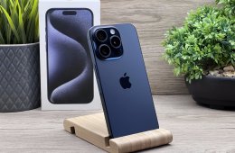 Hibátlan iPhone 15 Pro Blue Titanium E-SIM 256GB 2 ÉV Garanciával 94%