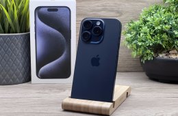 Hibátlan iPhone 15 Pro Blue Titanium E-SIM 256GB 2 ÉV Garanciával 94%