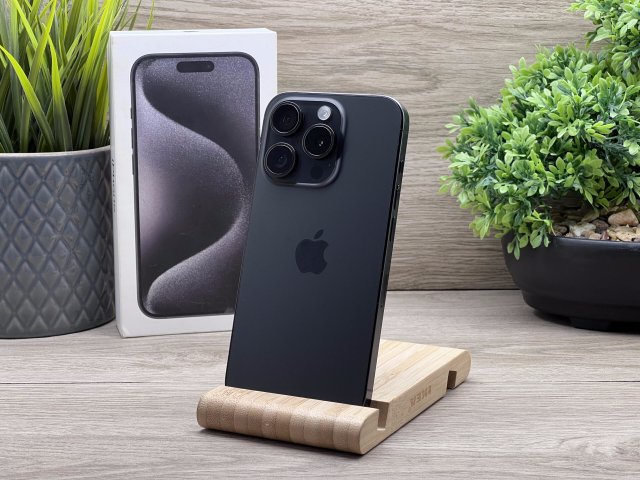 iPhone 15 Pro Black Titanium 256GB 2 ÉV Garanciával 90%