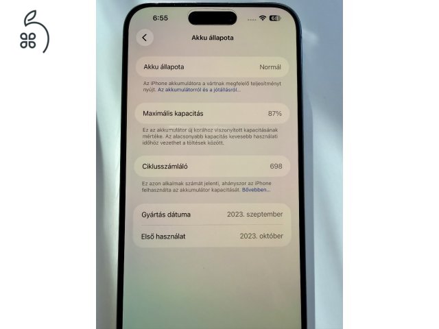 független iPhone 15 pro max 256gb Natural titanium