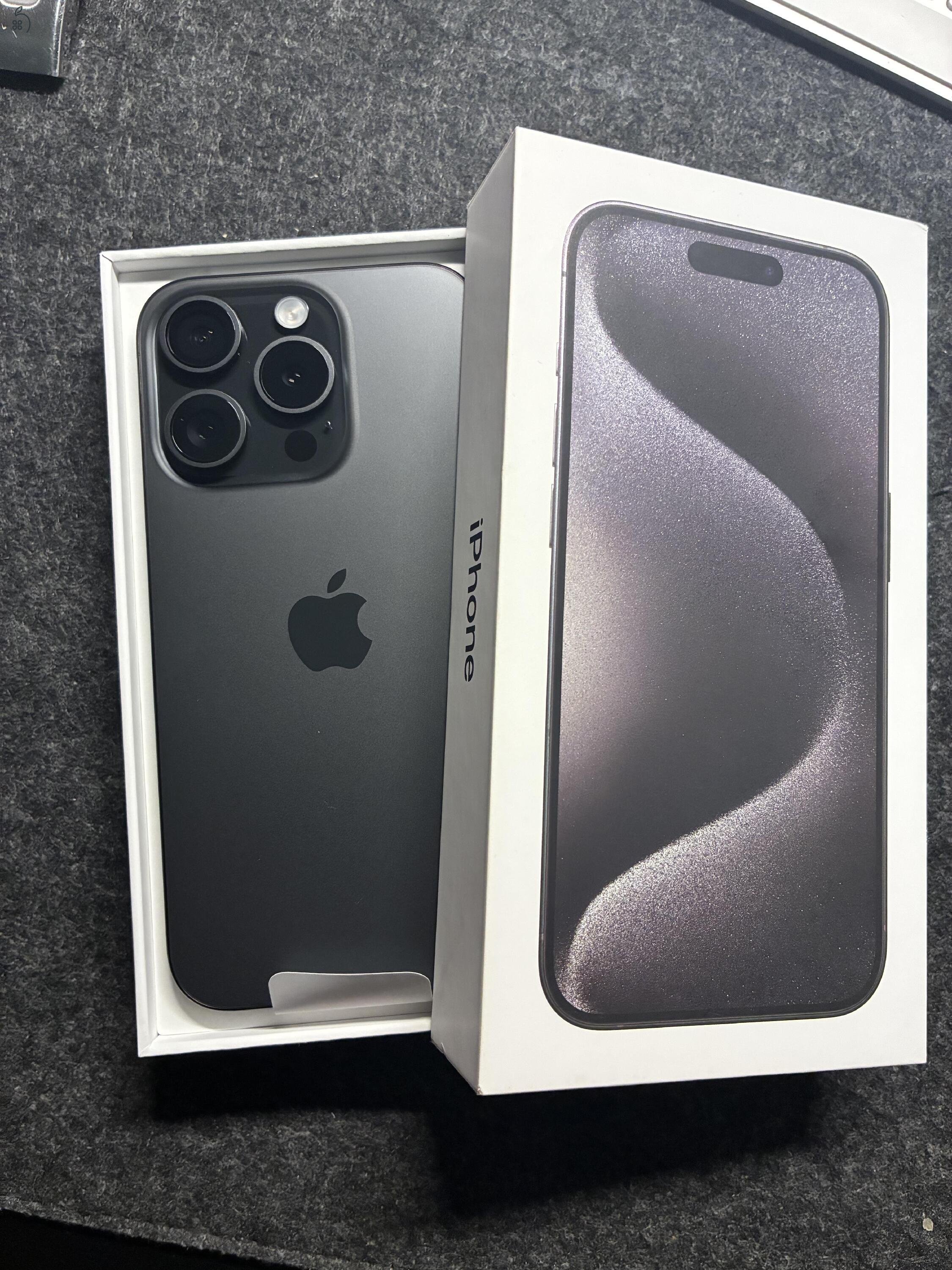 Eladó független iPhone 15Pro 128 GB Fekete - ÚJ!!!!!!