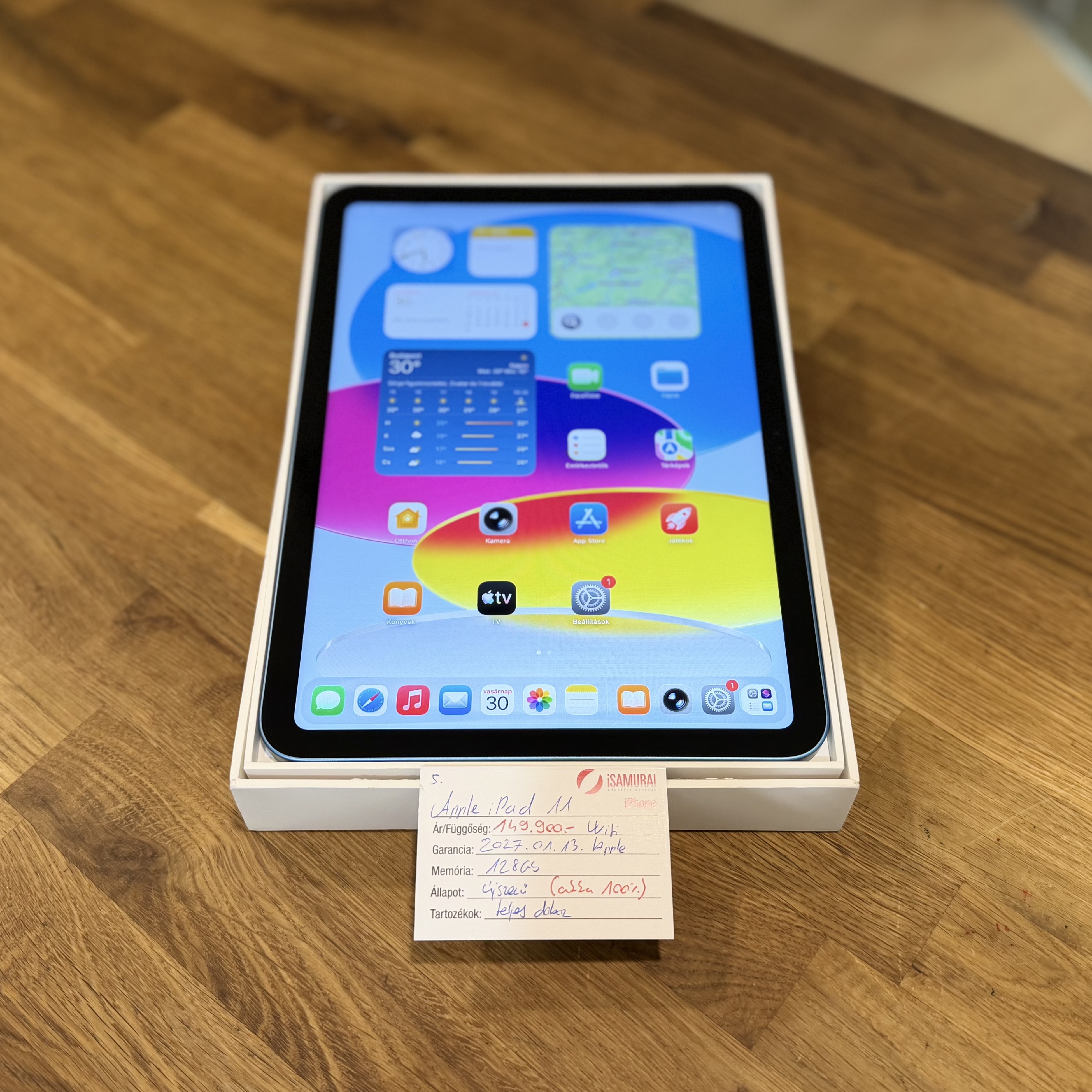 Apple iPad 11 (A16) - 128GB - WiFi - 100% akku - 2028.02.01. Apple (1.)