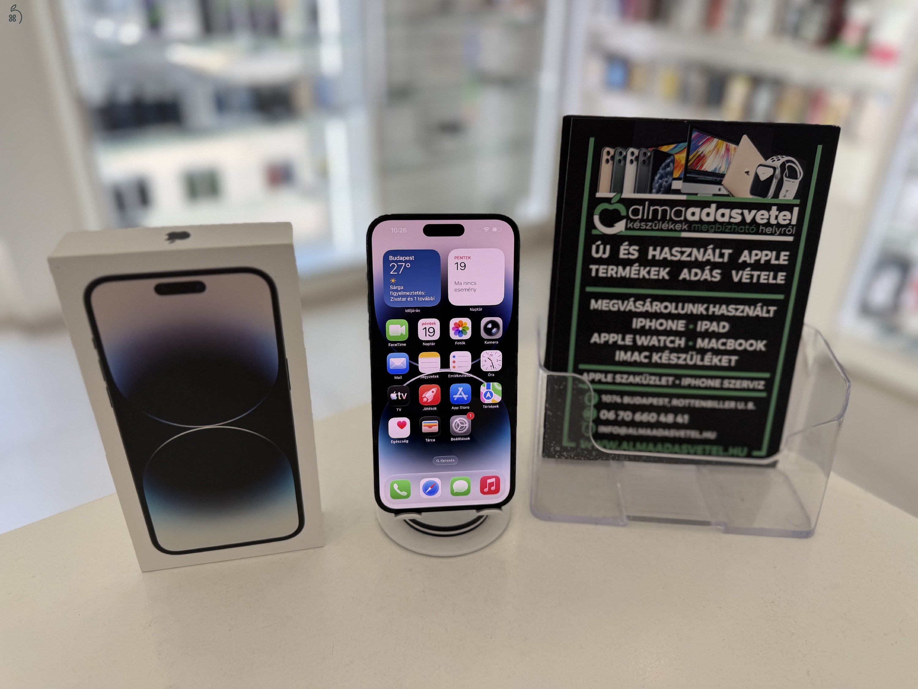 iPhone 14 Pro Max 256GB Független Használt/1 hónap gar./Akku 100%/p4925