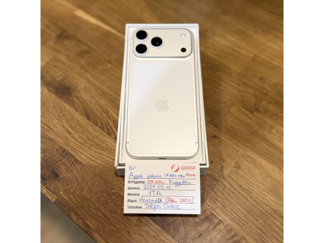 Apple iPhone 17 Pro Max - 1TB - Silver - Akku 100% - 2027.03.15. Apple (155.)