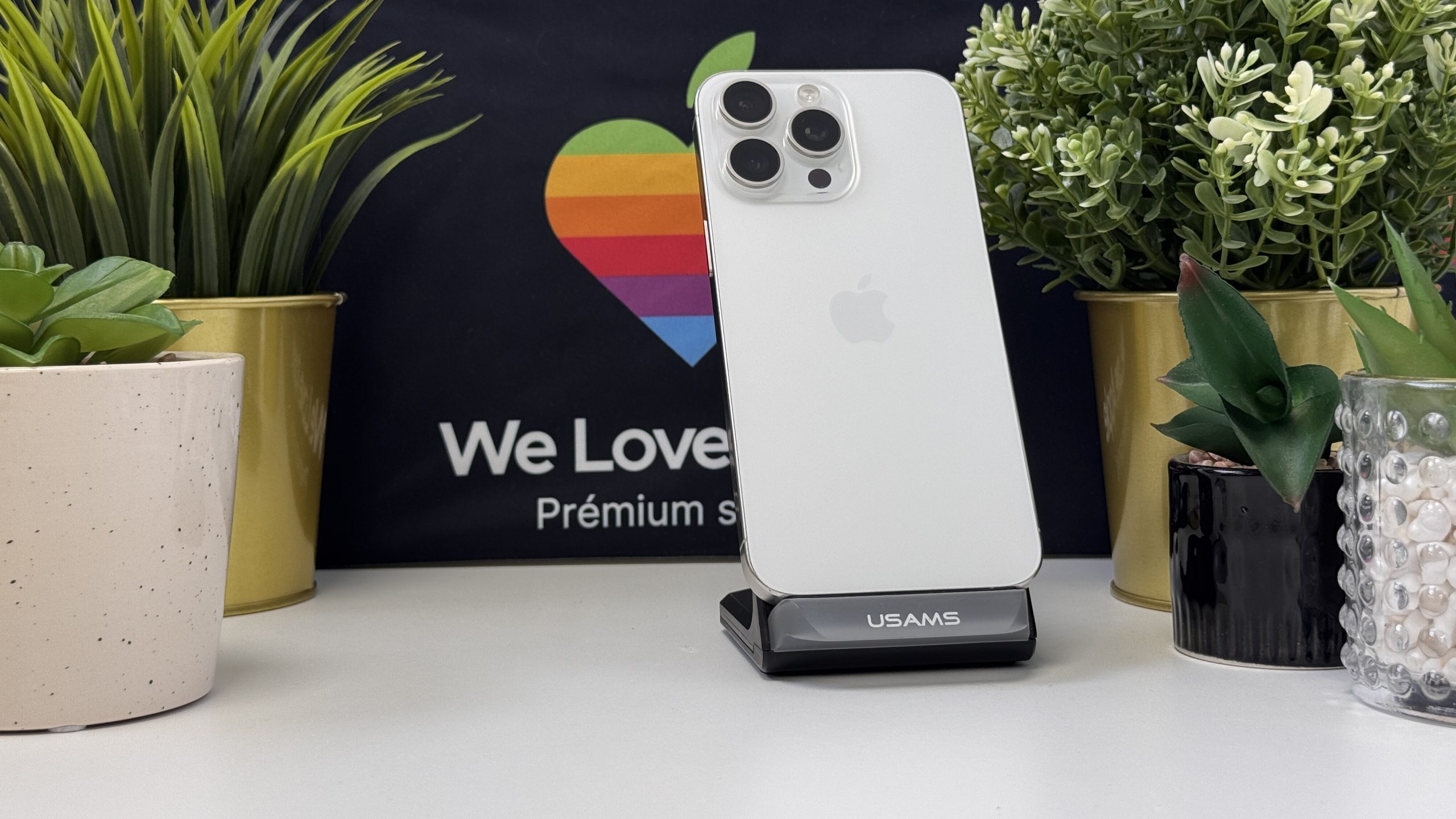 iPhone 16 Pro 128GB, Fehér Titán, Független, Számla, 2 Év Garancia, 94%