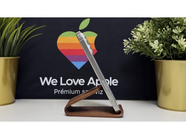 iPhone 16 Pro 128GB, Fehér Titán, Független, Számla, 2 Év Garancia, 92%