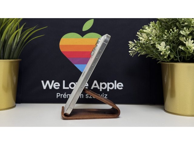 iPhone 16 Pro 128GB, Fehér Titán, Független, Számla, 2 Év Garancia, 92%