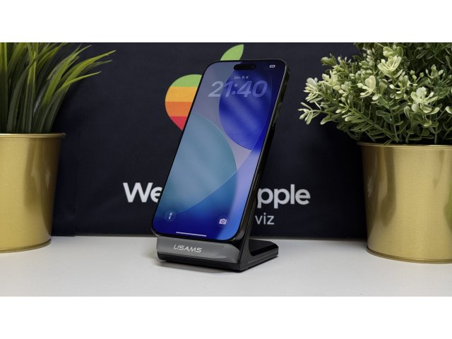 iPhone 16 Pro Max 512GB, Fekete Titán, Független, Számla, 2 Év Garancia, 93%