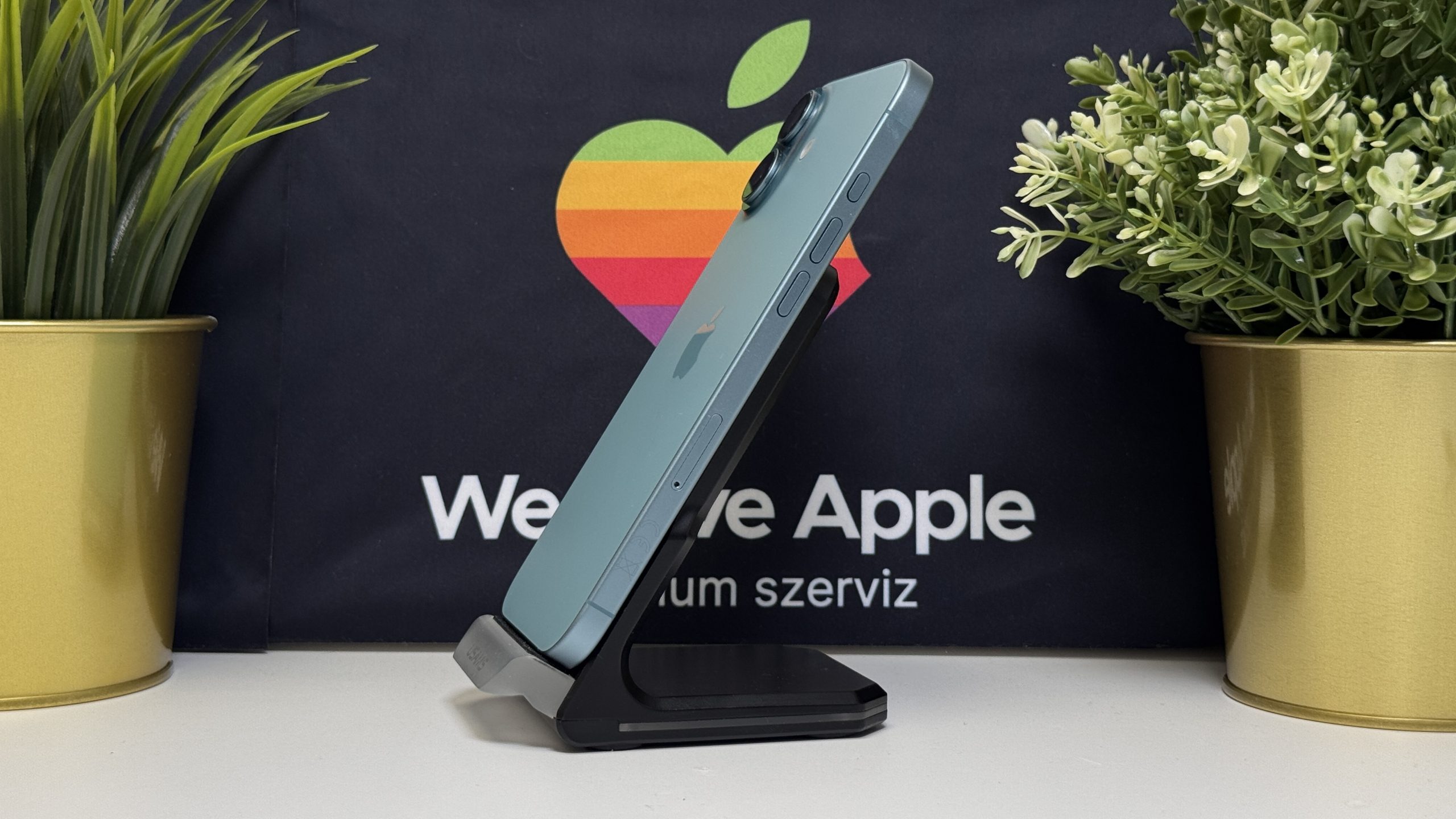 iPhone 16 Plus 128GB, Récezöld, Független, Számla, 2 Év Garancia, 89%